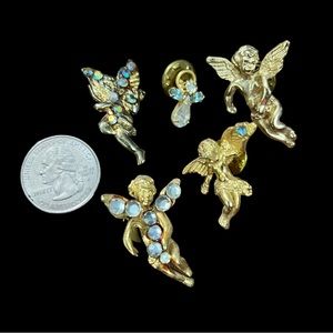 Lot of Vintage Guardian Angel Pins